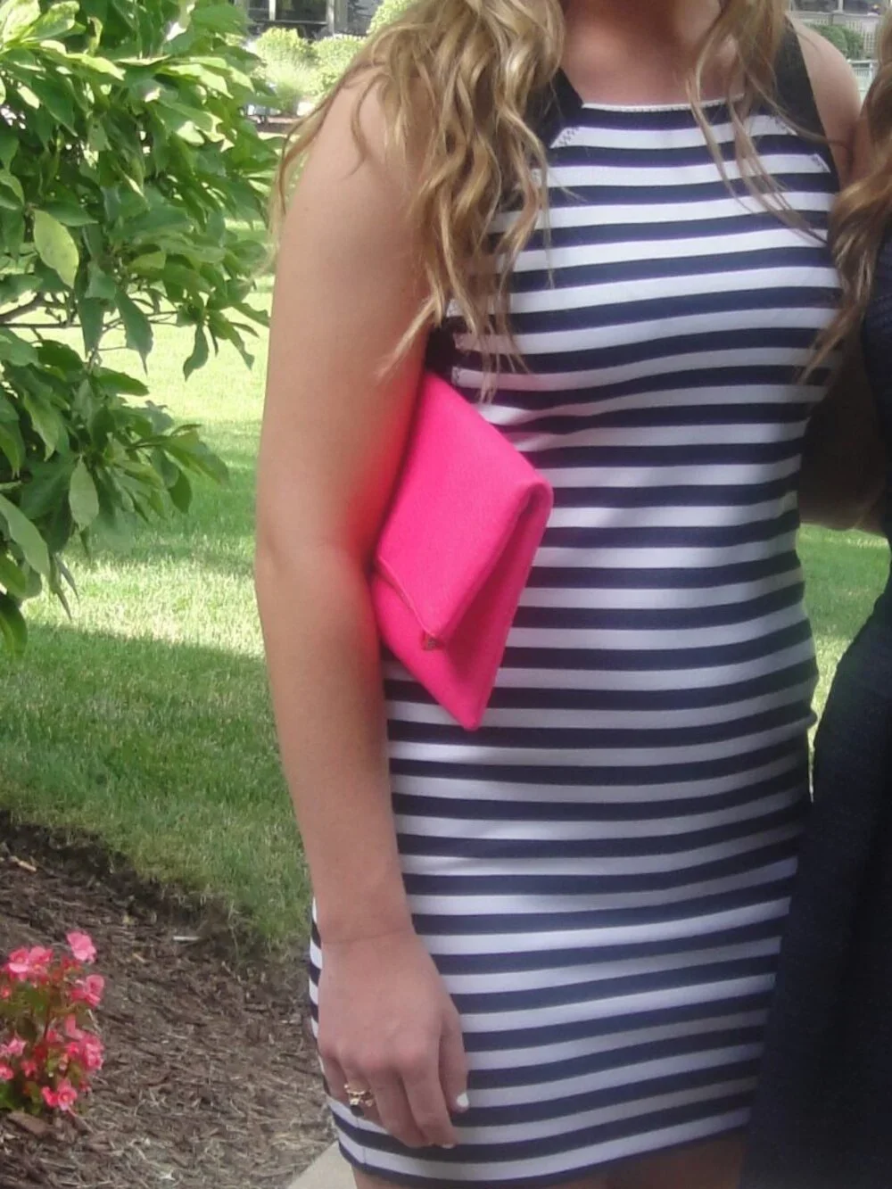 Michael Kors black/white stripped summer tank dress